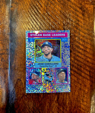 2025 Topps Heritage Baseball SPARKLE STOLEN BASE LEADERS AMERICAN LEAGUE #198