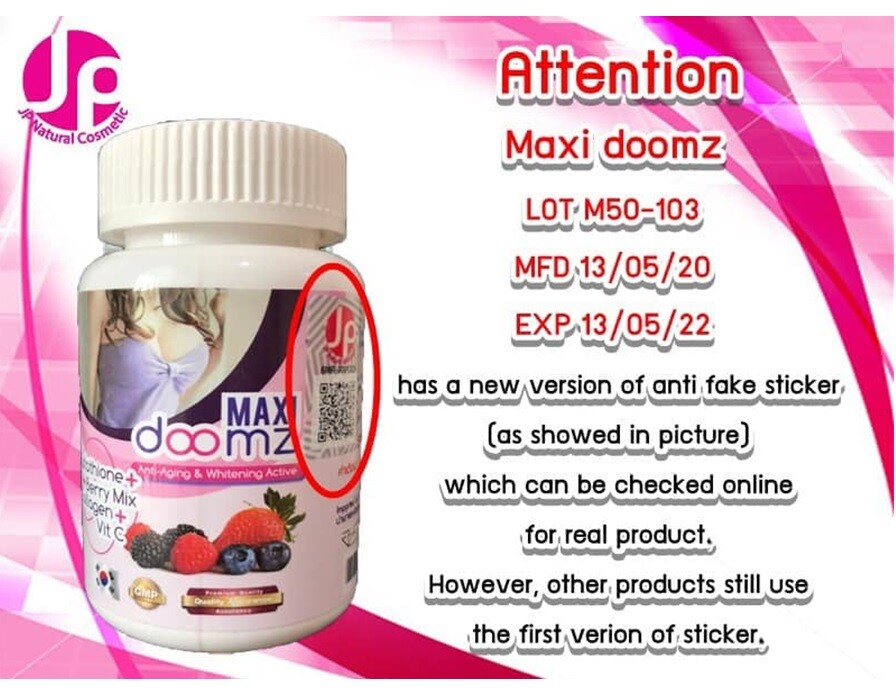 maxi doomz glutathione review 2X Maxi Doomz Nourish Skin Enhance Breast Woman Antioxidant 30 capsules