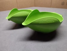 Lot Set 2 Pourfect Stacking Mixing Bowls Measuring 6 8 Cup Randy Kaas Lime Green