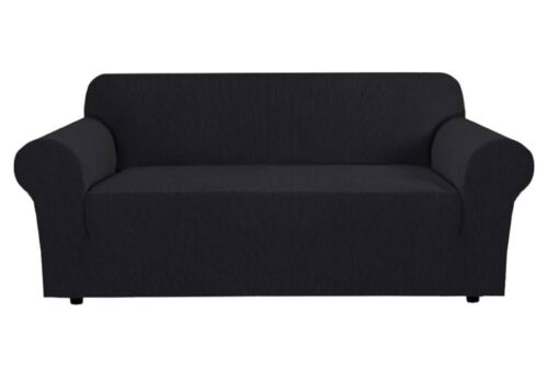 Super Stretch Sofa Covers Couch Covers Sofa Slipcovers Furniture Protector,Black - 第 1/5 張圖片