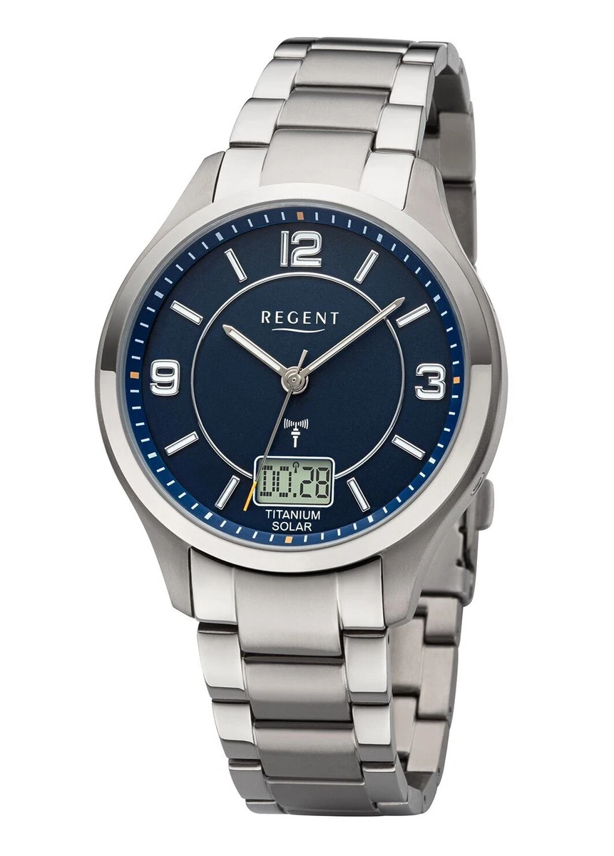 Regent Men s Watch Titan Solar Radio Clock BA 714 New Hypoallergenic