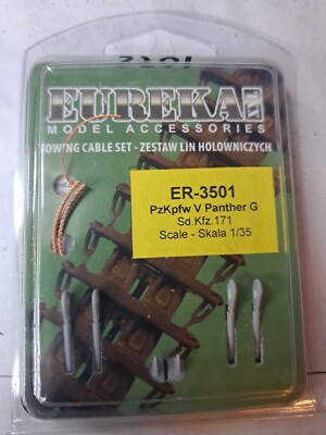 Eureka XXL 1/35 PzKpfw V Panther G Towing Cable Set Copper Wire + Resin Eyelets