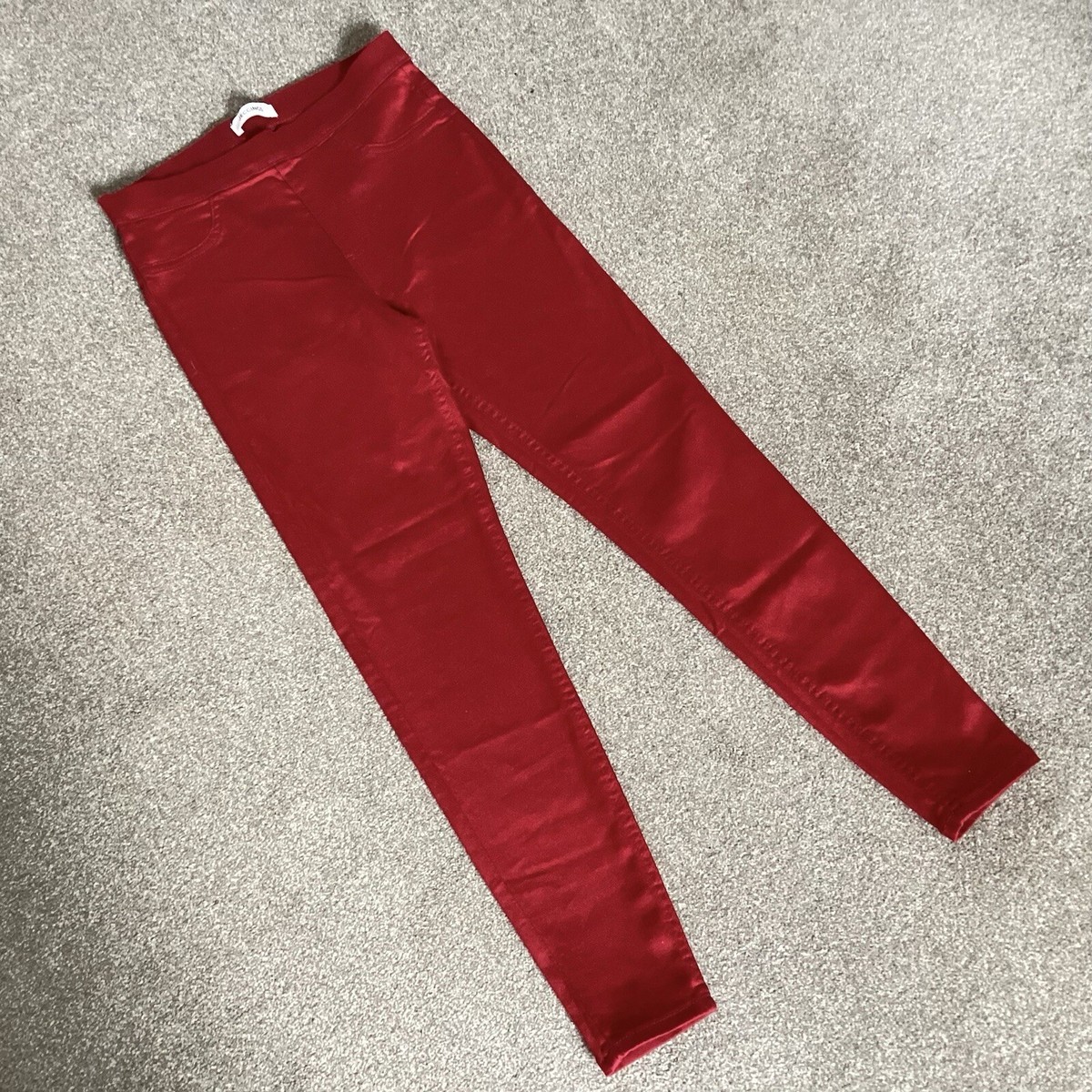 M S Red Jeggings Jeans Size Short UK