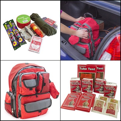 72 Hour Family Emergency Bag Survival 4 Person Kit Earthquake