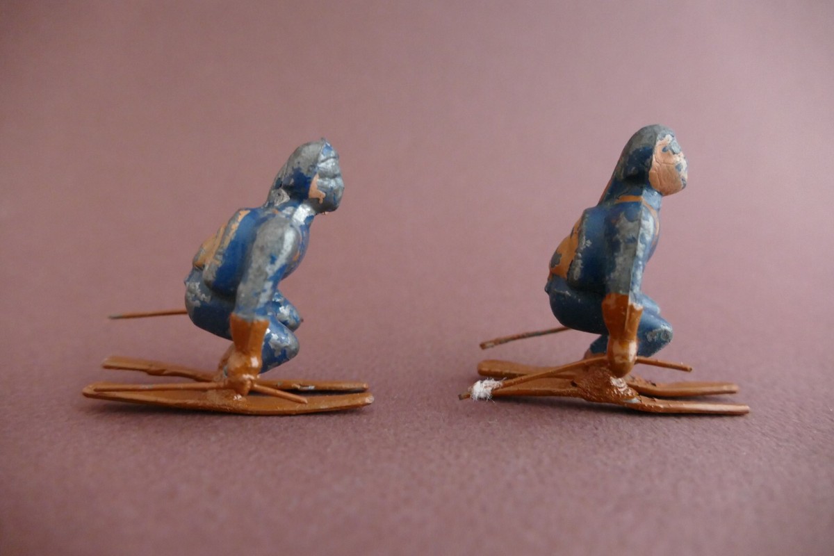 Lot De 16 Soldats Chasseurs Alpins En Plomb Creux LR - Avec Manques (Fusils/Bâtons) - Occasion