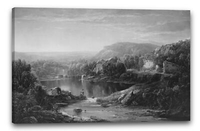 Kunstdruck William Louis Sonntag - Landschaft mit Wasserfall und Figuren