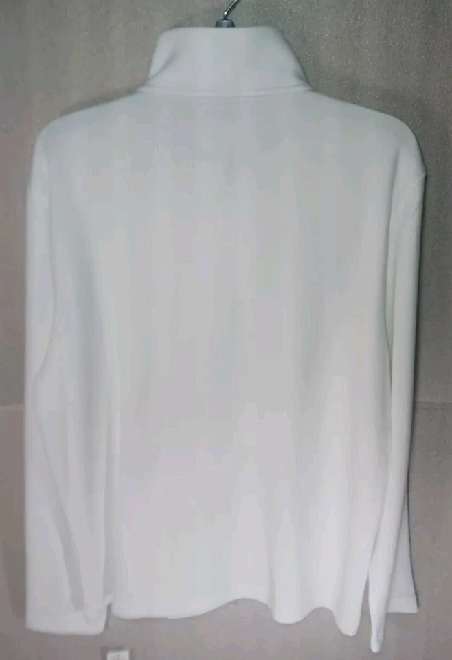 Izod Performance Comfort 1/4 拉链长袖白色 S 码 — 第 4/4 张图片