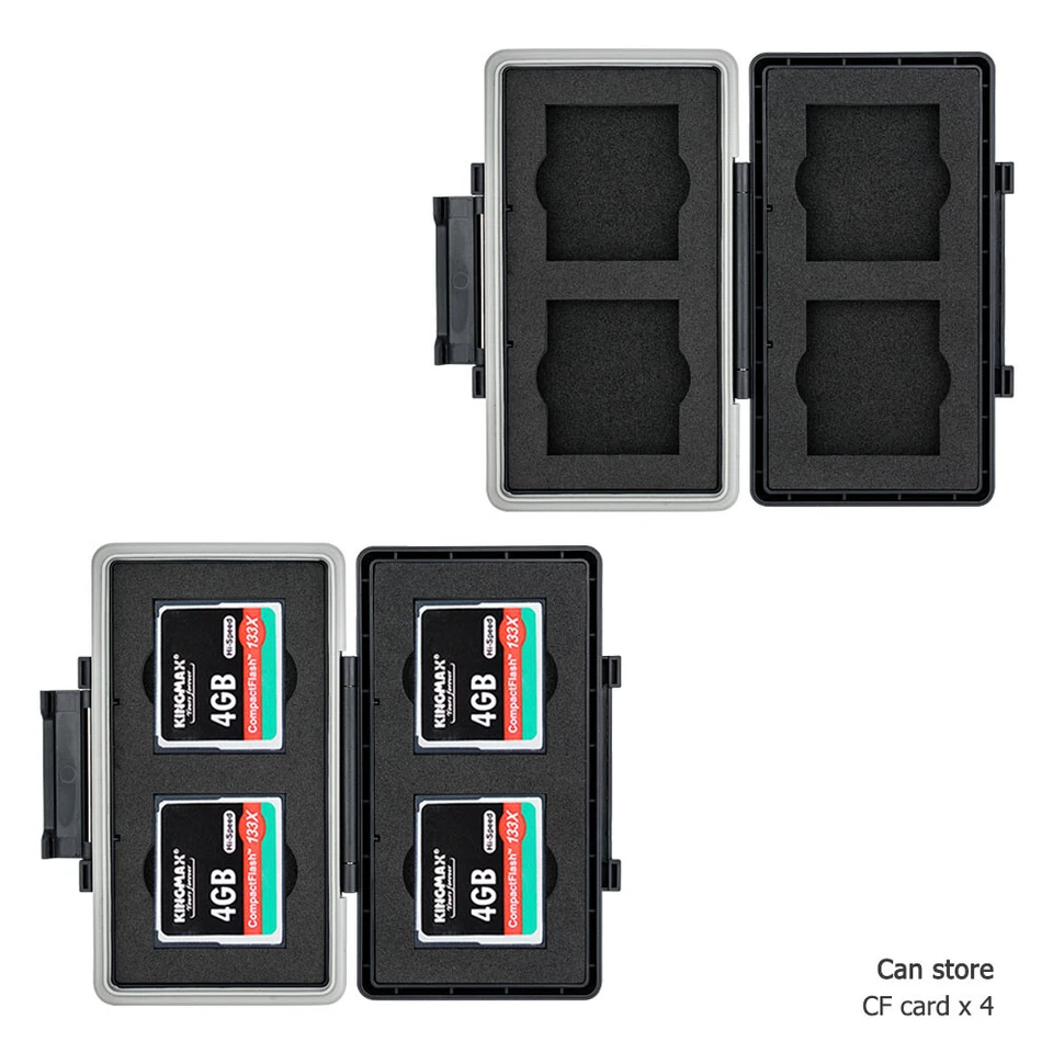 Memory Card Case Holder fits 4 CF Cards for Canon 7D II 5D IV III 5DS R 1DX II - Image 2 of 4