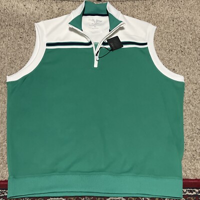 Bobby Jones X-H20 Performance Fabric Tech Gilet Quarter Zip Vest NWT XL $135