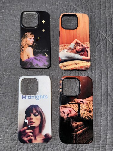 Lot 4 CELL PHONE CASES For IPHONE 14 PRO Pre-Owned Taylor Swift Midnights ERAS