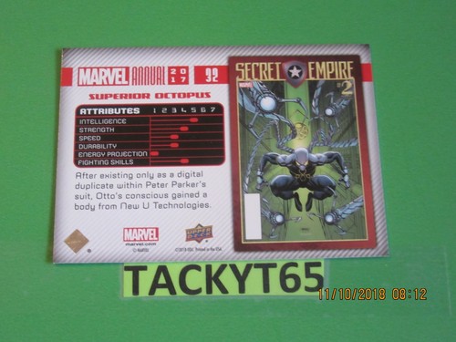 Marvel Annual 2017 tarjeta(s) base única(s) nueva(es) que eliges - Imagen 76 de 212