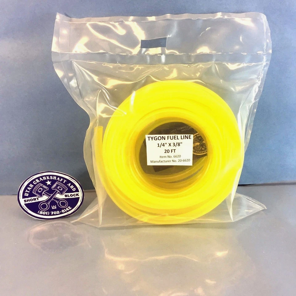 NUEVO TYGON AMARILLO FUEL LINE ID 1/4" PRECORTADO A 20 FT KAWASAKI HONDA SUZUKI KTM Foto 2 de 4