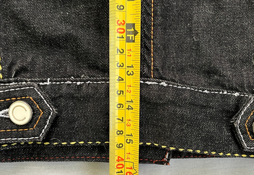 Kids Girls Youth Coogi Black Large Distressed Denim Jean Jacket Embroidered - Picture 12 of 13