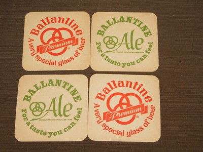 VINTAGE 1 OPEN  PACKAGE (APPROX 100) 1968 BALLANTINE  BEER BAR DRINK  COASTERS