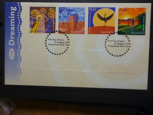 AUSTRALIA 1997 BTHE DREAMING SET 4 STAMPS FDC FIRST DAY COVER