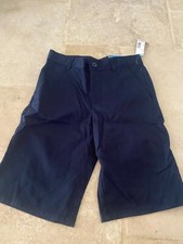 Dockers Boys Approved School Wear Flat Front Navy Shorts NWT Box 14