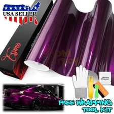 ESSMO PET Super Gloss Metallic Rubellite Purple Vehicle Vinyl Wrap Decal Paint
