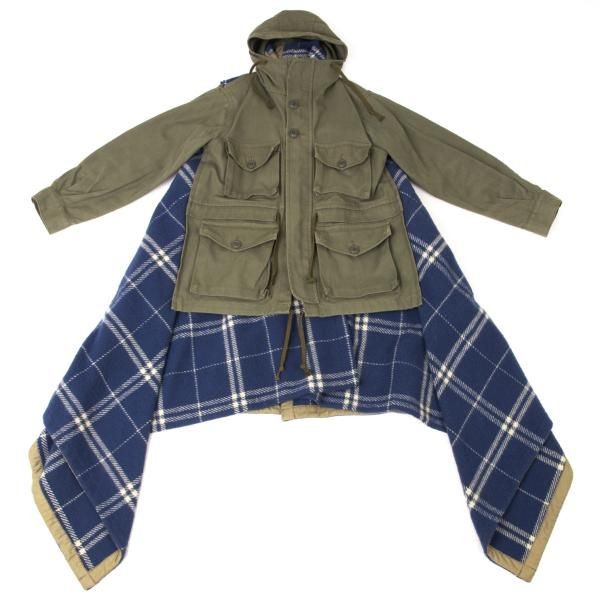 COMME des GARCONS Drape check docking military ja… - image 2