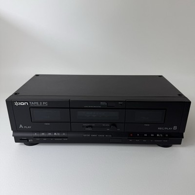 ION Tape 2 PC USB Cassette Deck Dual Player Converter Tested Working