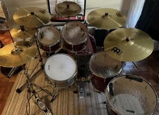 Ddrum Dios 5 pc maple kit red sparkle finish, Meinl Complete Cymbal Set