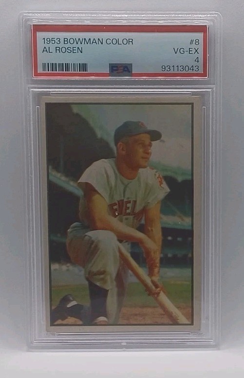 1953 Bowman Color #8 Al Rosen PSA 4