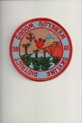 1986 Skyline District Webelos Woods patch
