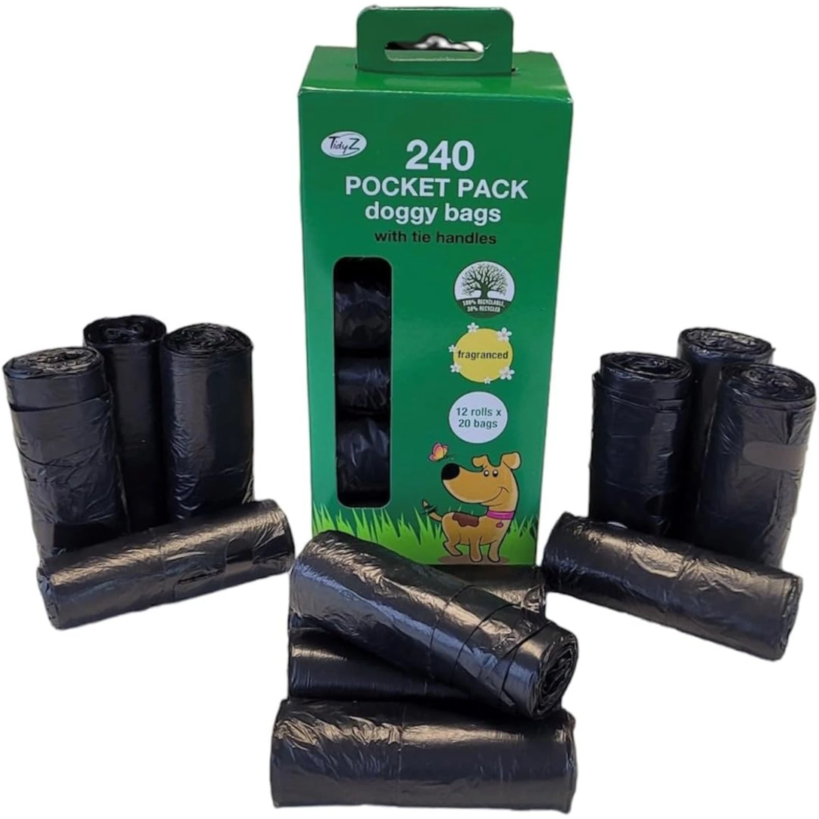 TidyZ Dog Bags Box Back Info
