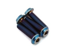 JConcepts 3x12mm "Top Hat" Titanium Screws Blue 4 JCO5040-1