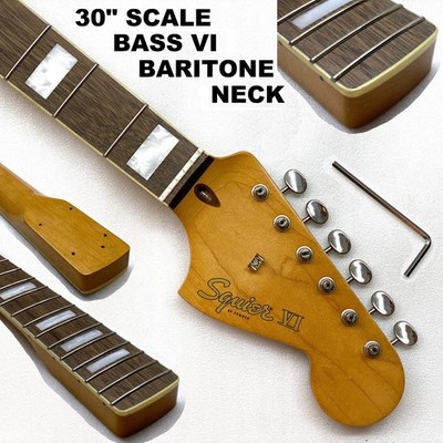 REAL Fender Squier 6-String Bass VI 30'' BARITONE Short Scale Neck Classic Vibe