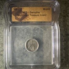 Norway 10 Ore 1968 In IGC Treasure Hoard Slab