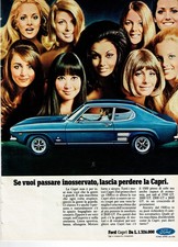 FORD CAPRI ANNO 1971 ANNI 70 PUBBLICITÀ ADVERTISING 25X33