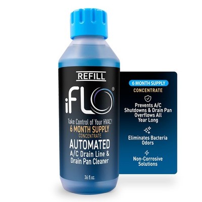 iFLO  Smart Automated A/C Drain Line Cleaner Cartridge, 6 Month Supply, Inclu...