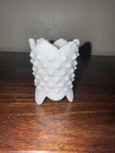 Vintage Fenton Hobnail White Milk Glass Toothpick Holder