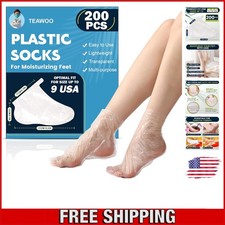 200PCS Plastic Foot Covers - Leak-Proof, Perfect Moisturizing for Dry Feet
