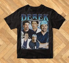 Derek Shepherd Grey's Anatomy Vintage T-Shirt Unisex Soft Cotton Tee Size S-4XL