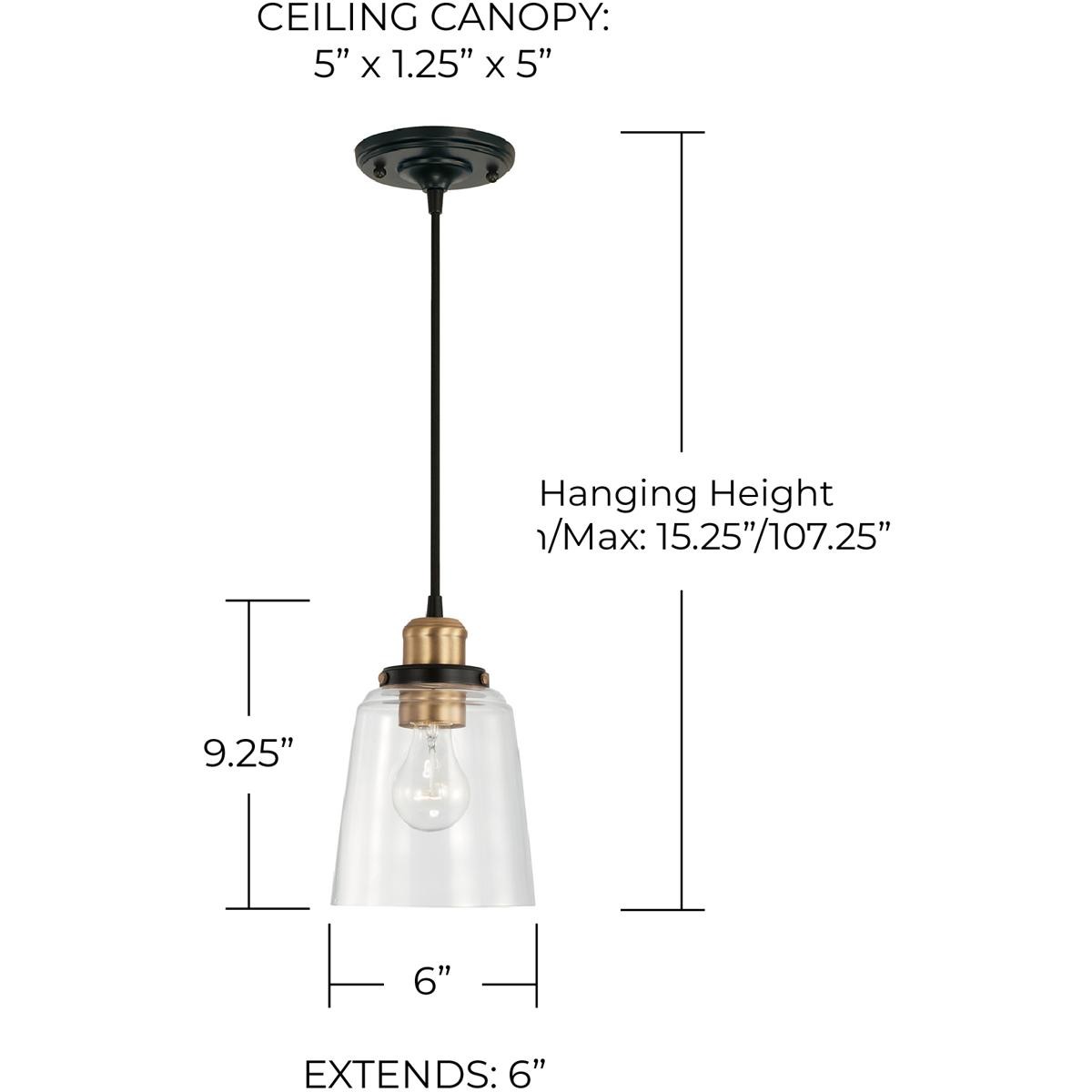 Capital Lighting Fixtures 3718AB-135 OPEN BOX Fallon Pendant