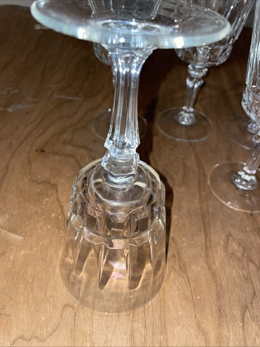 Cristal D'Arques Durand Chantelle Stemware Crystal 6 7/8 Wine Glass 7oz Set Of 7 - Picture 7 of 7