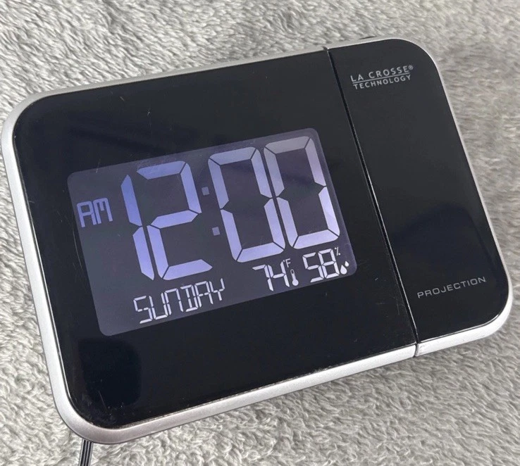 La Crosse Technology Projection Alarm Clock 616-14 Indoor Temperature & Calendar - Image 3 of 4