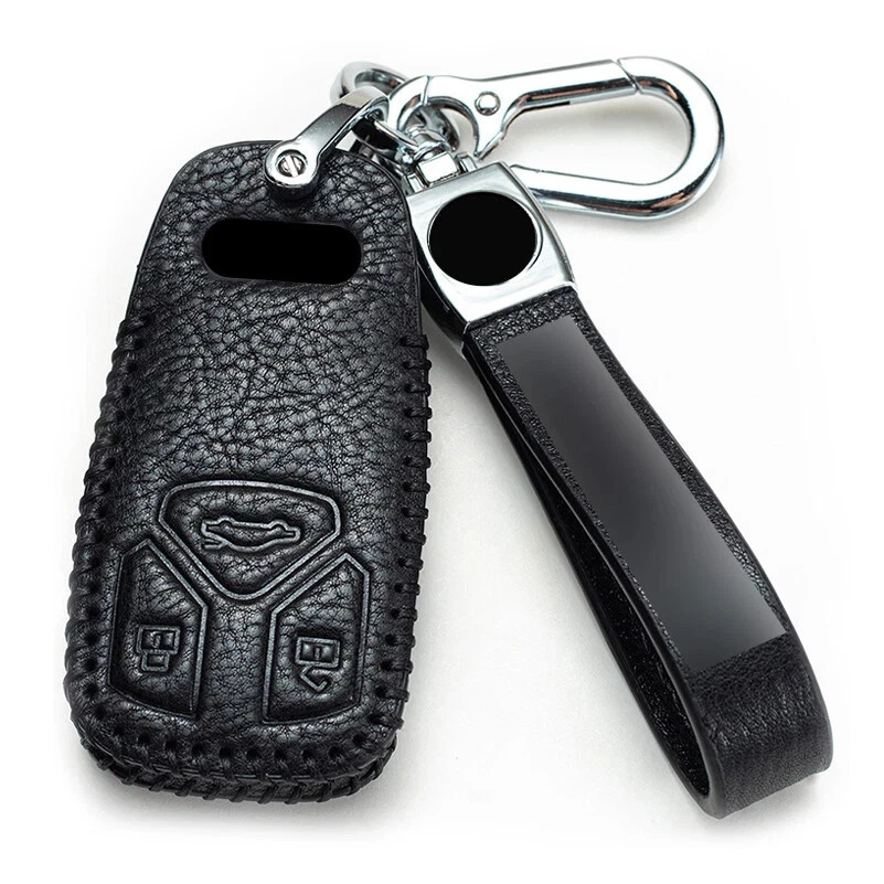 Genuine Leather Car Key Case Cover For Audi A4 A5 S4 S5 B9 Q7 M4 Q5 TT TTS RS - Image 4 of 4