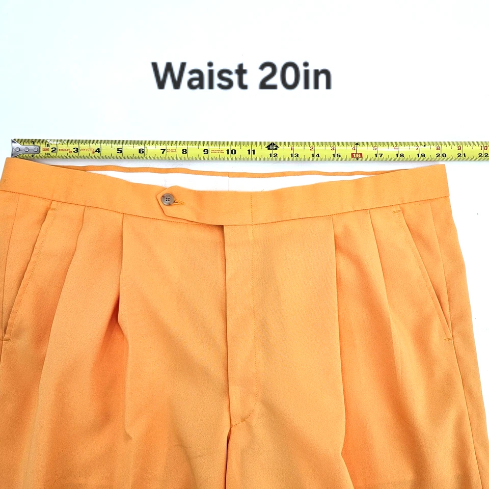 Vintage T. Barry Knicker Co Pleated Yellow Golf Pants Men's Size 40 Made in USA - Image 4 of 4