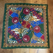 Vintage Berkshire Scarf Made in Italy Polyester Colorful 30 in square