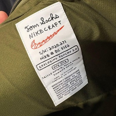 New Nikecraft x Tom Sachs I.S.R.U Uniform Men's Poncho | eBay