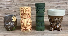 Mai Kai Tiki Mug Set of 4 Pineapple Drum Diablo & Cannibal All Brand New