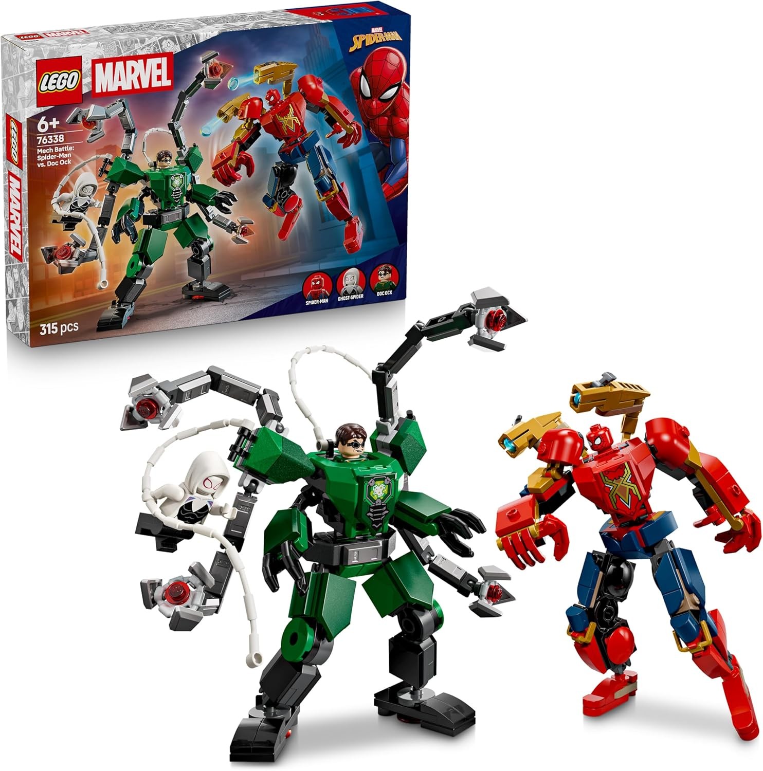 Lego Set Da Costruzione 76338 Marvel Spider-Man Vs Doc Ock 315 Pezzi - Immagine 8