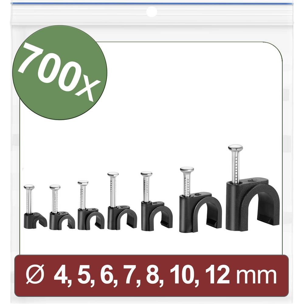 Cavalier Quadrios 24CA438 noir pour faisceau de 2 à 12 mm