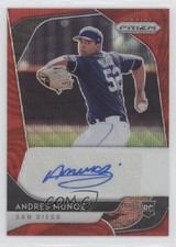 2020 Panini Prizm Rookie Auto Red Wave Prizm 8/75 Andres Munoz #RA-MU Auto 0tv4