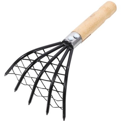  1 stück Clam Meeresfrüchte Graben Rake Holzgriff Clamabschaber für Strand