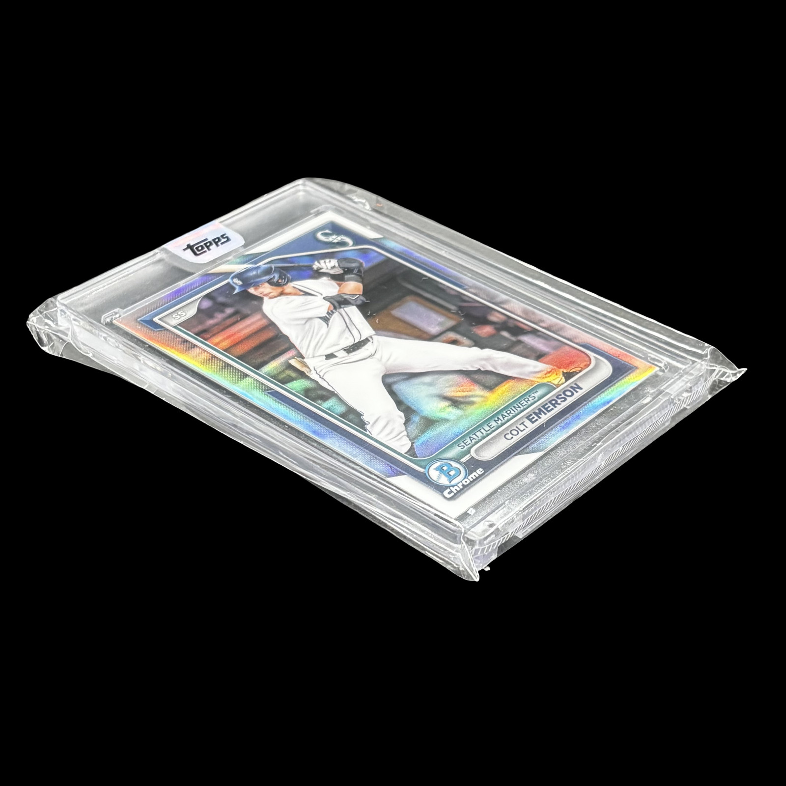 Colt Emerson RARE ROOKIE SEALED REFRACTOR ENCASED CARD SSP BOWMAN MARINERS MINT view 3