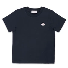 Moncler Kids Logo Patch Short Sleeve (Navy) 8C00018 83907 742 8,10A 75395053
