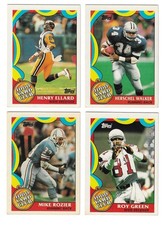1989 TOPPS, HERSCHEL WALKER, HENRY ELLARD, ROY GREEN, MIKE ROZIER, 1K YARD CLUB